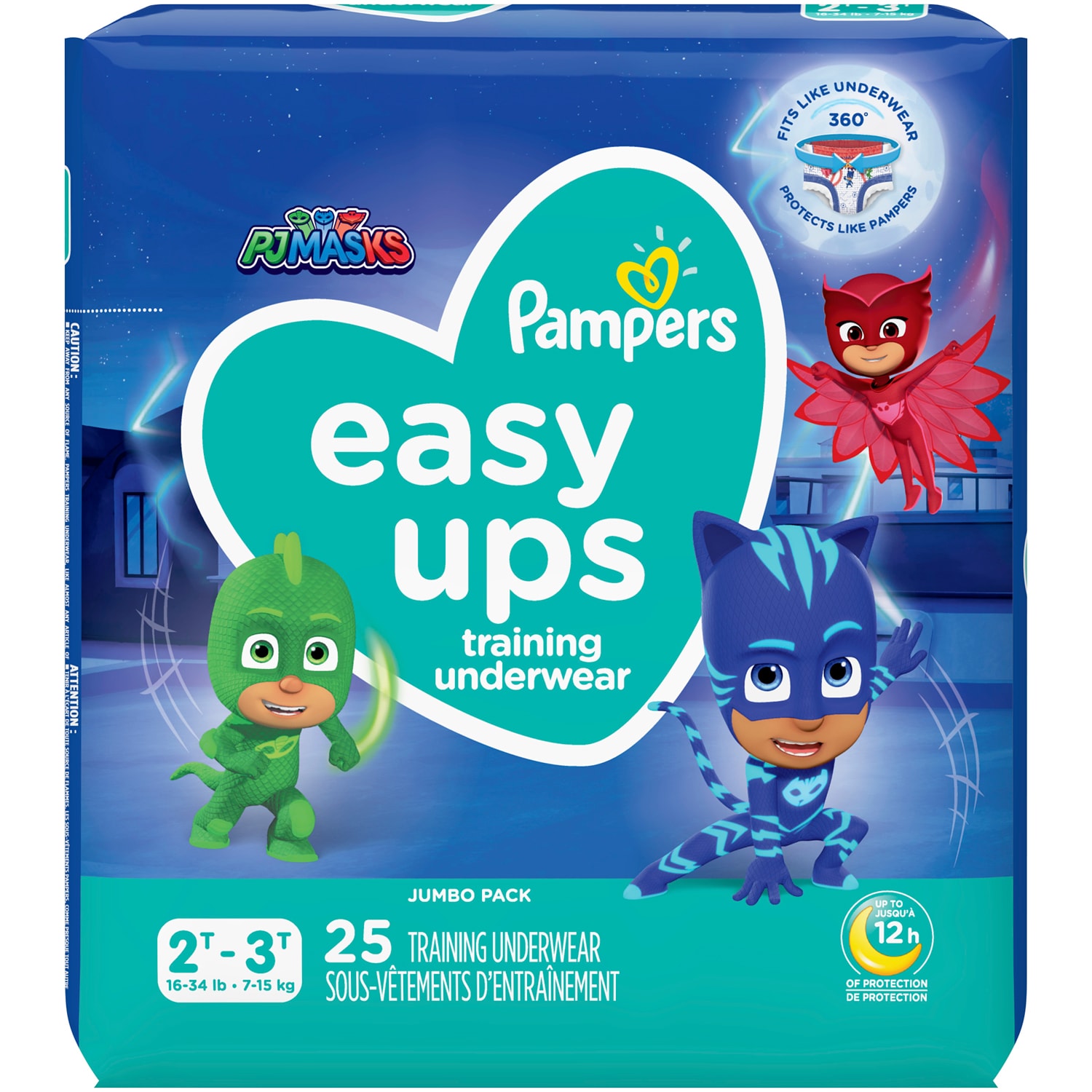 Pampers Easy Ups Training Underwear, Size 2T-3T, Boys