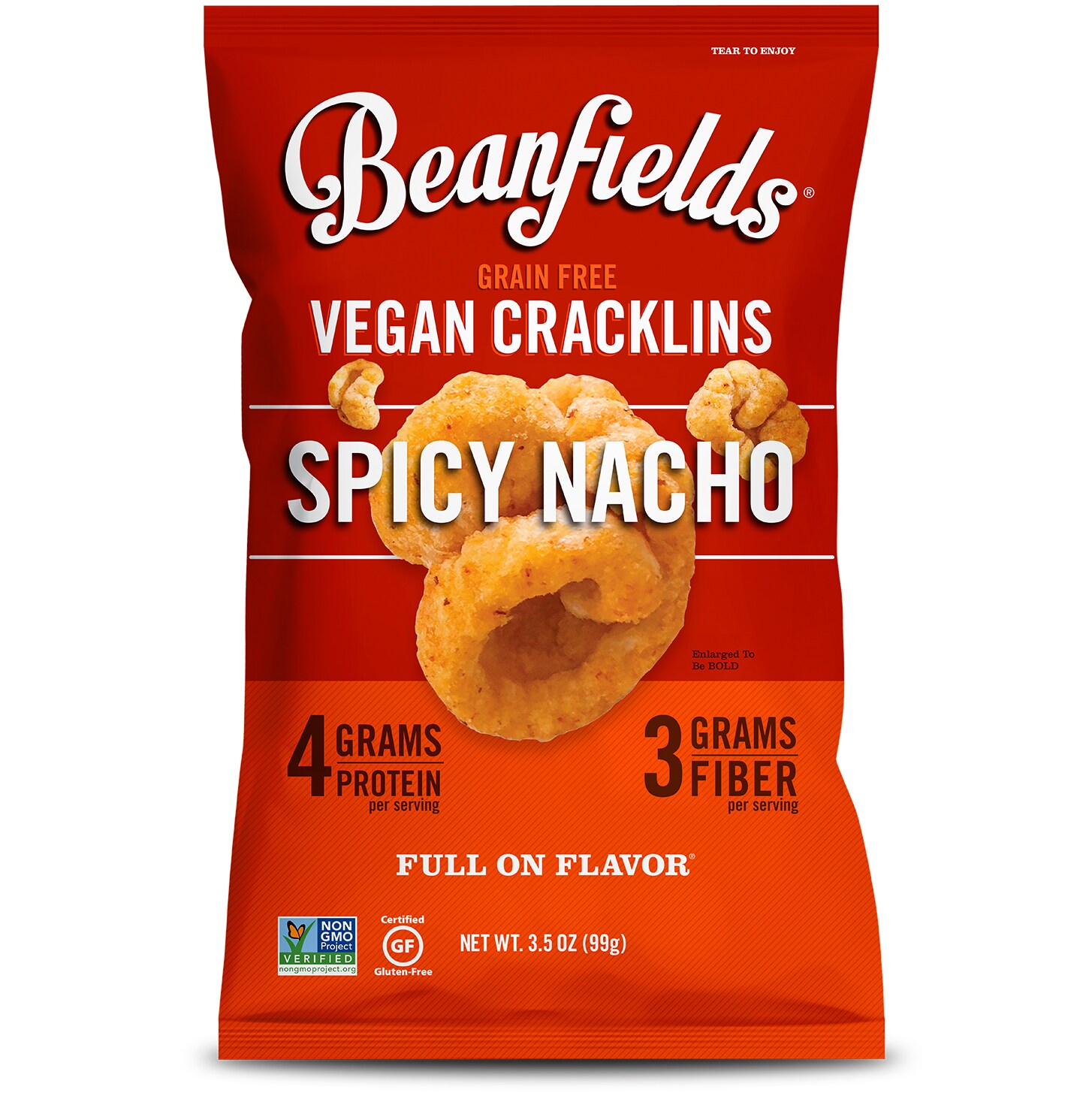Beanfields Vegan Cracklins, Spicy Nacho