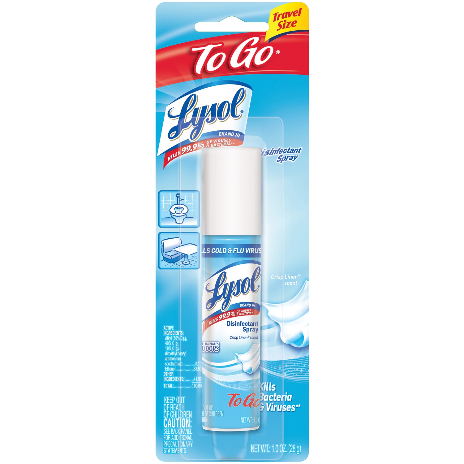 Lysol Disinfectant Spray To Go, Crisp Linen Scent