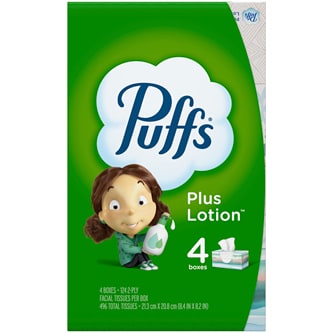 Puffs Plus Lotion 2-Ply Facial Tissues