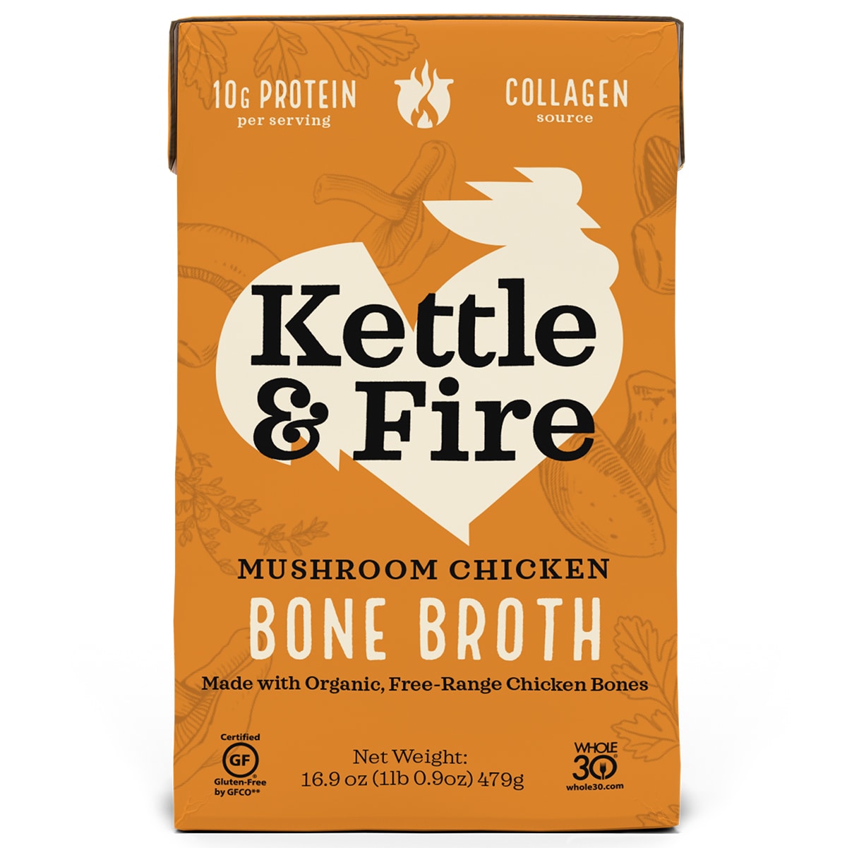 Kettle & Fire Bone Broth, Mushroom Chicken