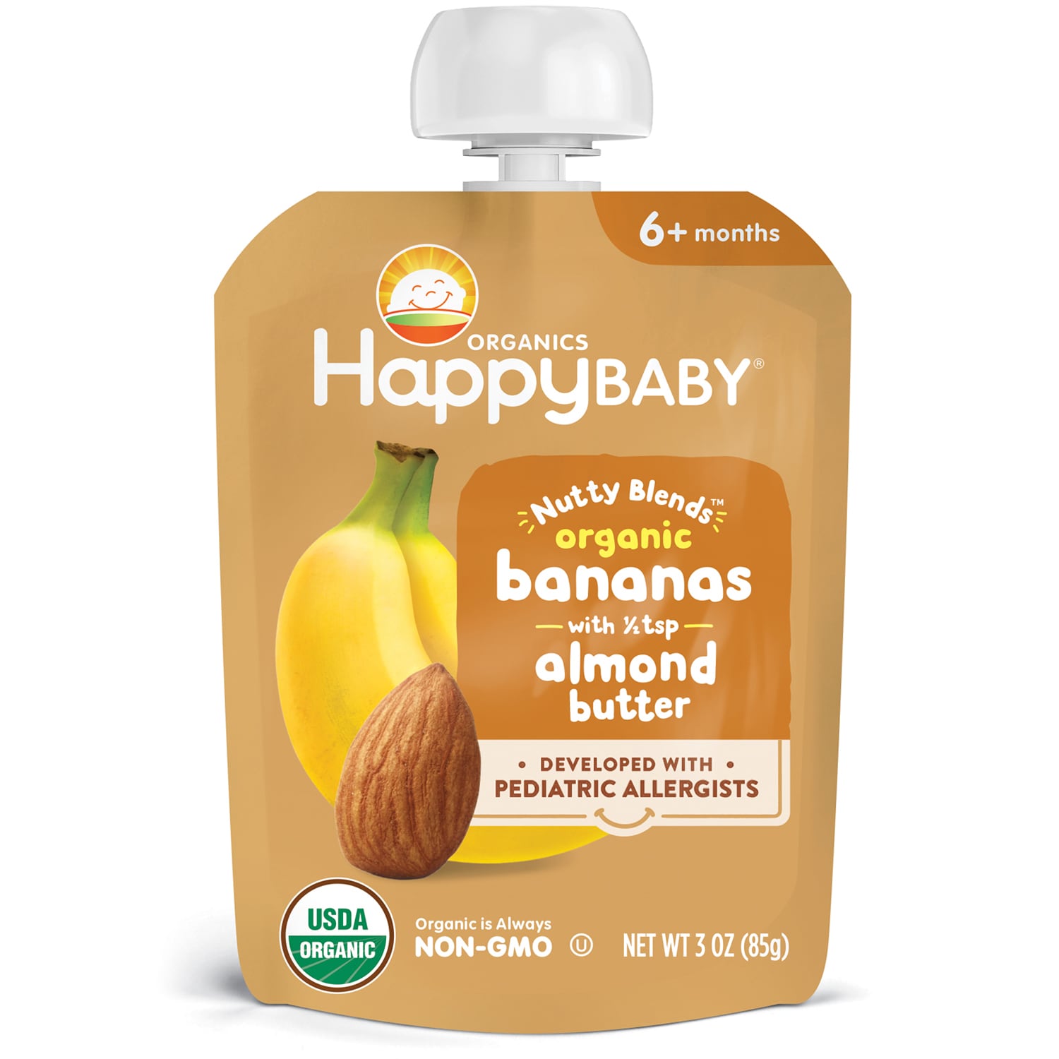 Happy Family Happy Baby Organic Nutty Blends, Bananas & Almond Butter