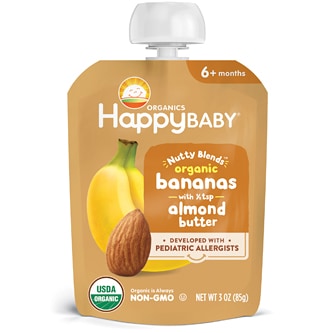 Happy Family Happy Baby Organic Nutty Blends, Bananas & Almond Butter