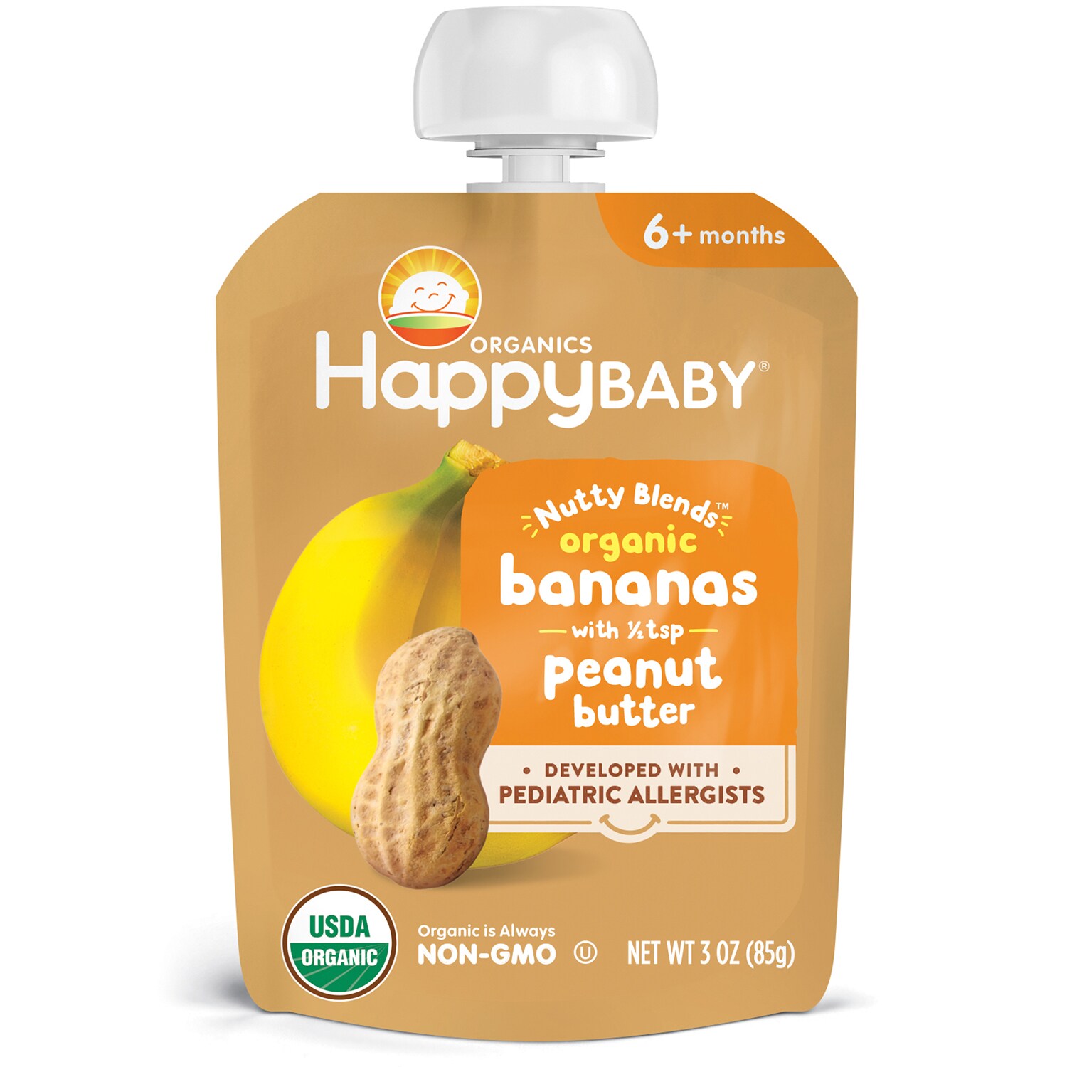 Happy Family Happy Baby Organic Nutty Blends, Bananas & Peanut Butter