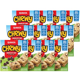 Quaker Chewy Chocolate Chip Granola Bars, Case