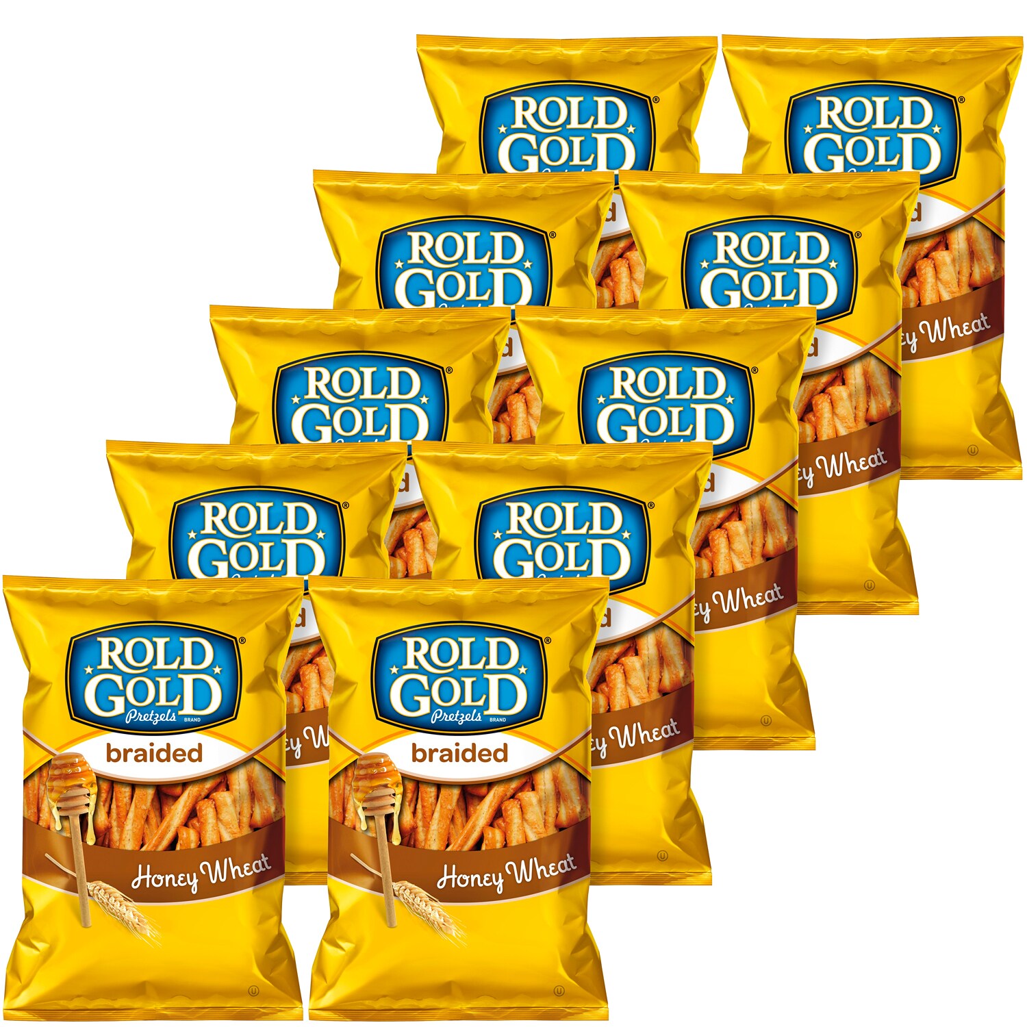 Rold Gold Honey Wheat Braided Pretzels, Case