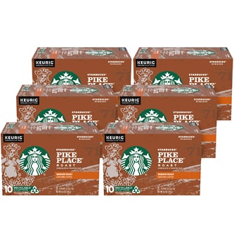 Starbucks Medium Pike Place Roast, K-Cups, Case