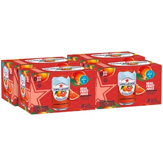 San Pellegrino Sparkling Fruit Beverage, Aranciata Rossa (Blood Orange), Cans
