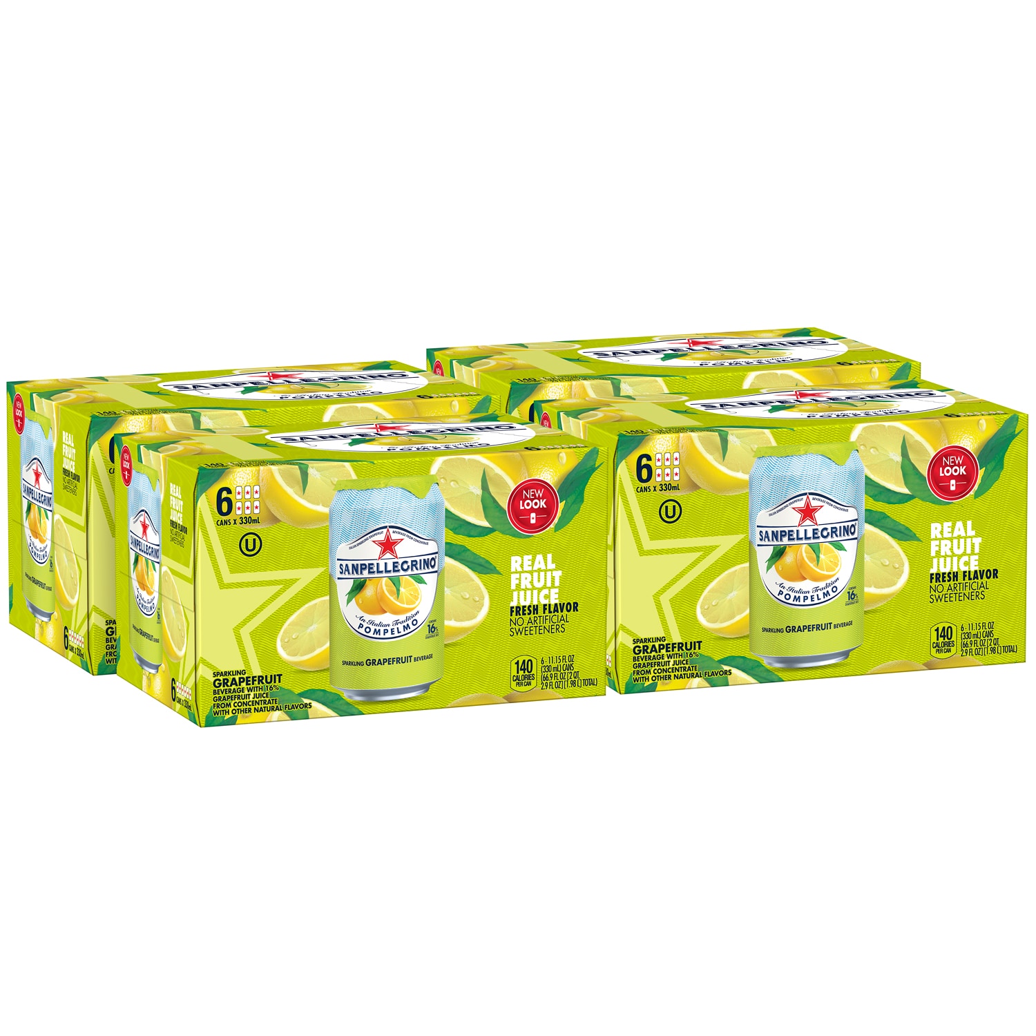 San Pellegrino Sparkling Fruit Beverage, Pompelmo (Grapefruit), Cans