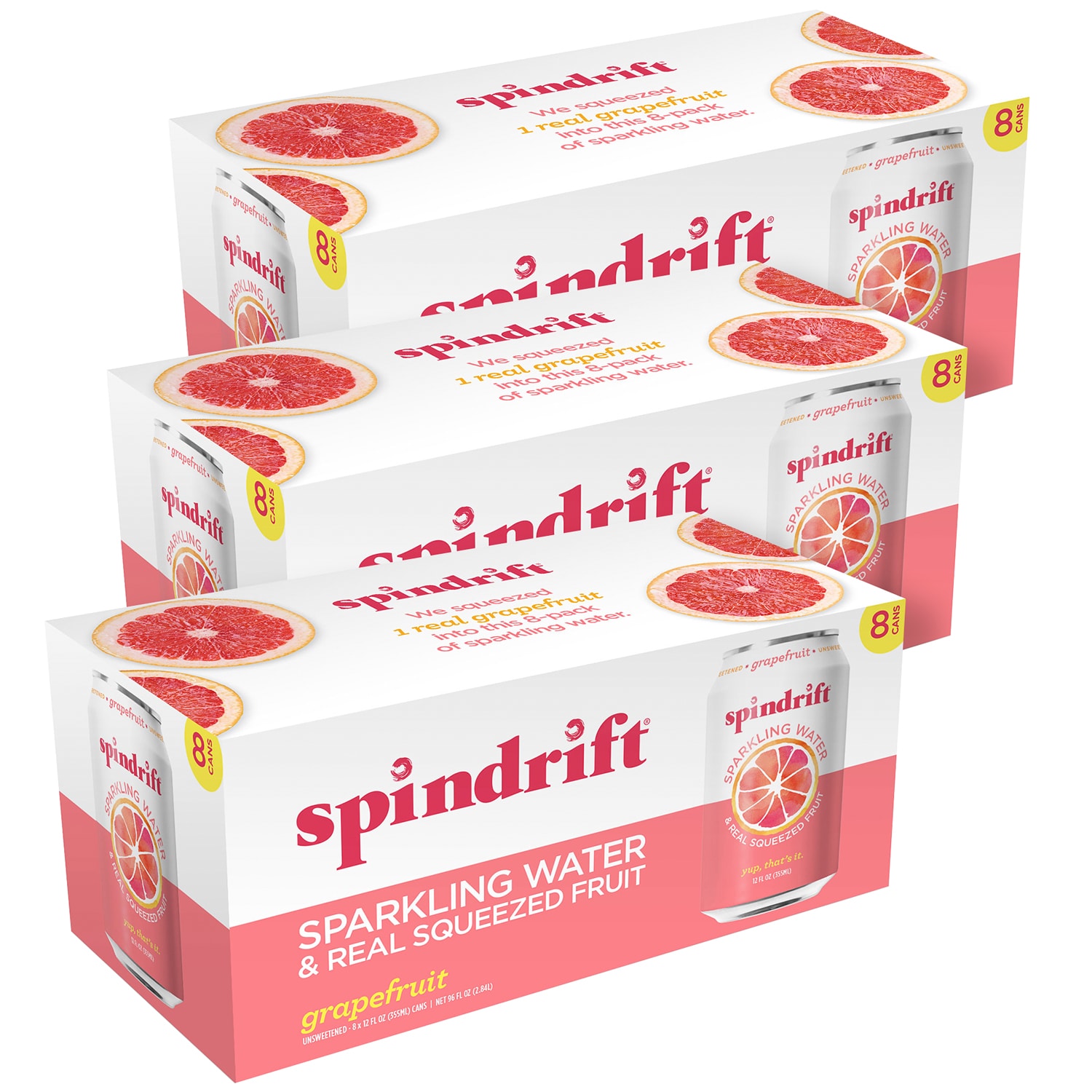 Spindrift Sparkling Water, Grapefruit, Cans