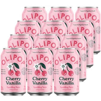 Olipop Sparkling Tonic, Cherry Vanilla, Cans