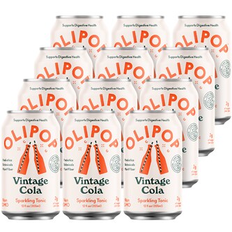 Olipop Sparkling Tonic, Vintage Cola, Cans