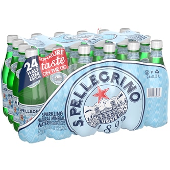S.Pellegrino Sparkling Natural Mineral Water, Plastic Bottles