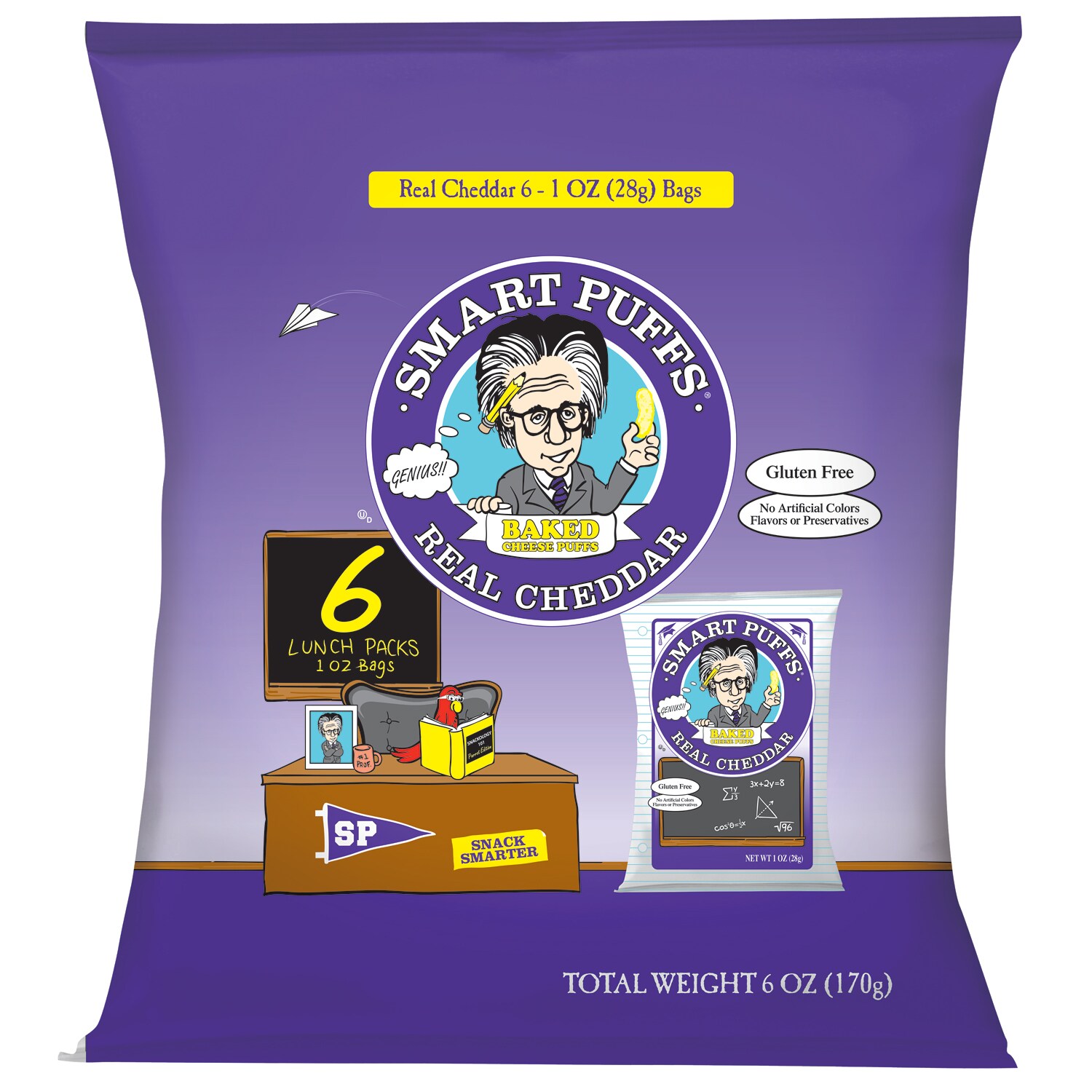 Pirate Brands Smart Puffs, Real Cheddar, Multi-Pack