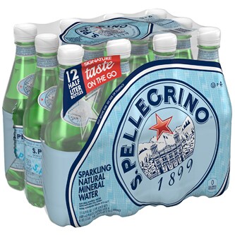 S.Pellegrino Sparkling Natural Mineral Water, Plastic Bottles