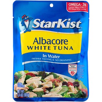 Starkist Albacore White Tuna In Water, Pouch
