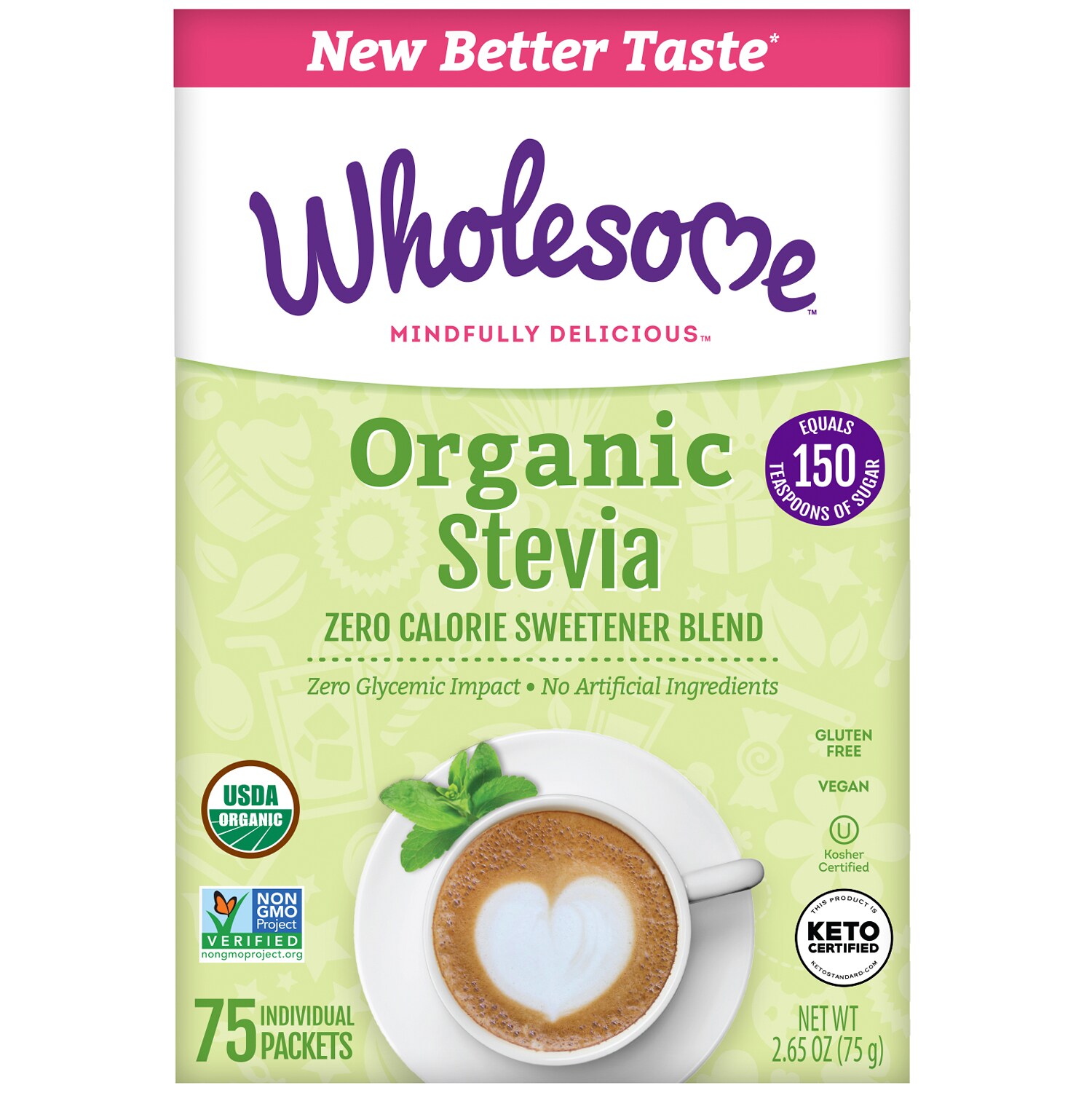 Wisdom Natural SweetLeaf Natural Stevia Sweetener - 6 Pack, 70 Packets Each, Exp 12/2025