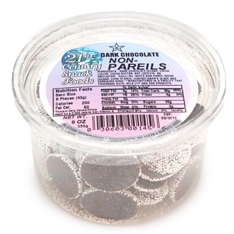 21st Century Snack Foods Dark Chocolate Non-Pareils