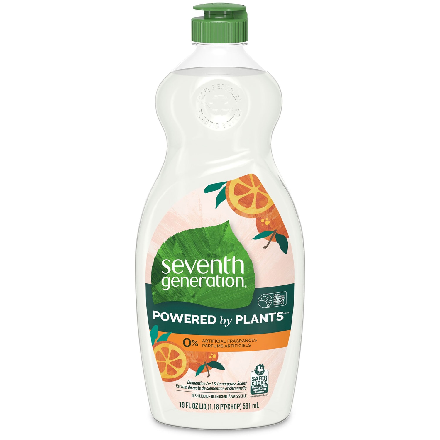 Seventh Generation Dish Liquid, Clementine Zest & Lemongrass