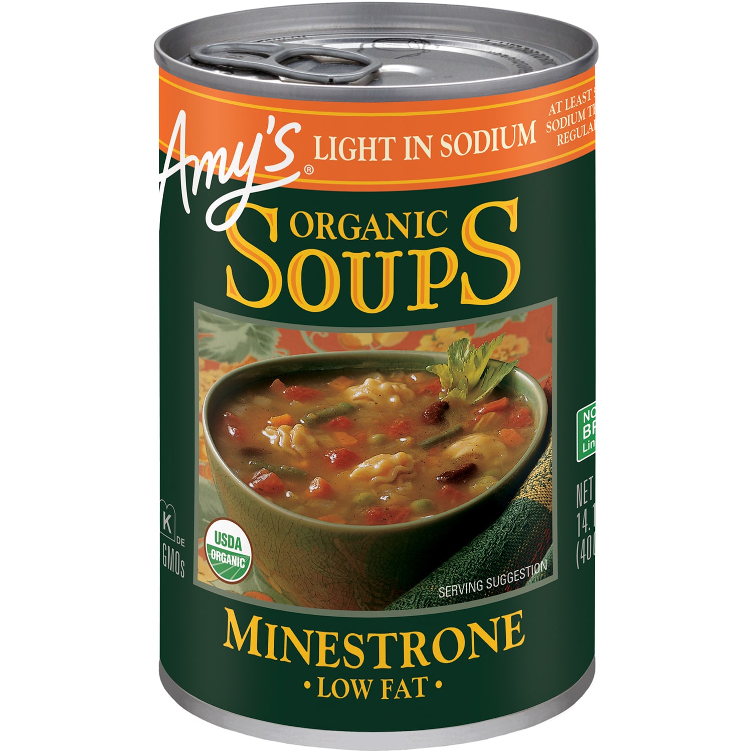 Amy's Organic Light-in-Sodium Low-Fat Soup, Minestrone