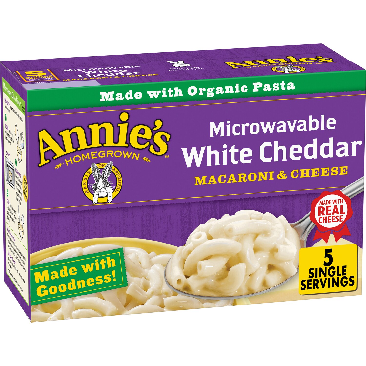 Annie's Microwavable Macaroni & Cheese, White Cheddar