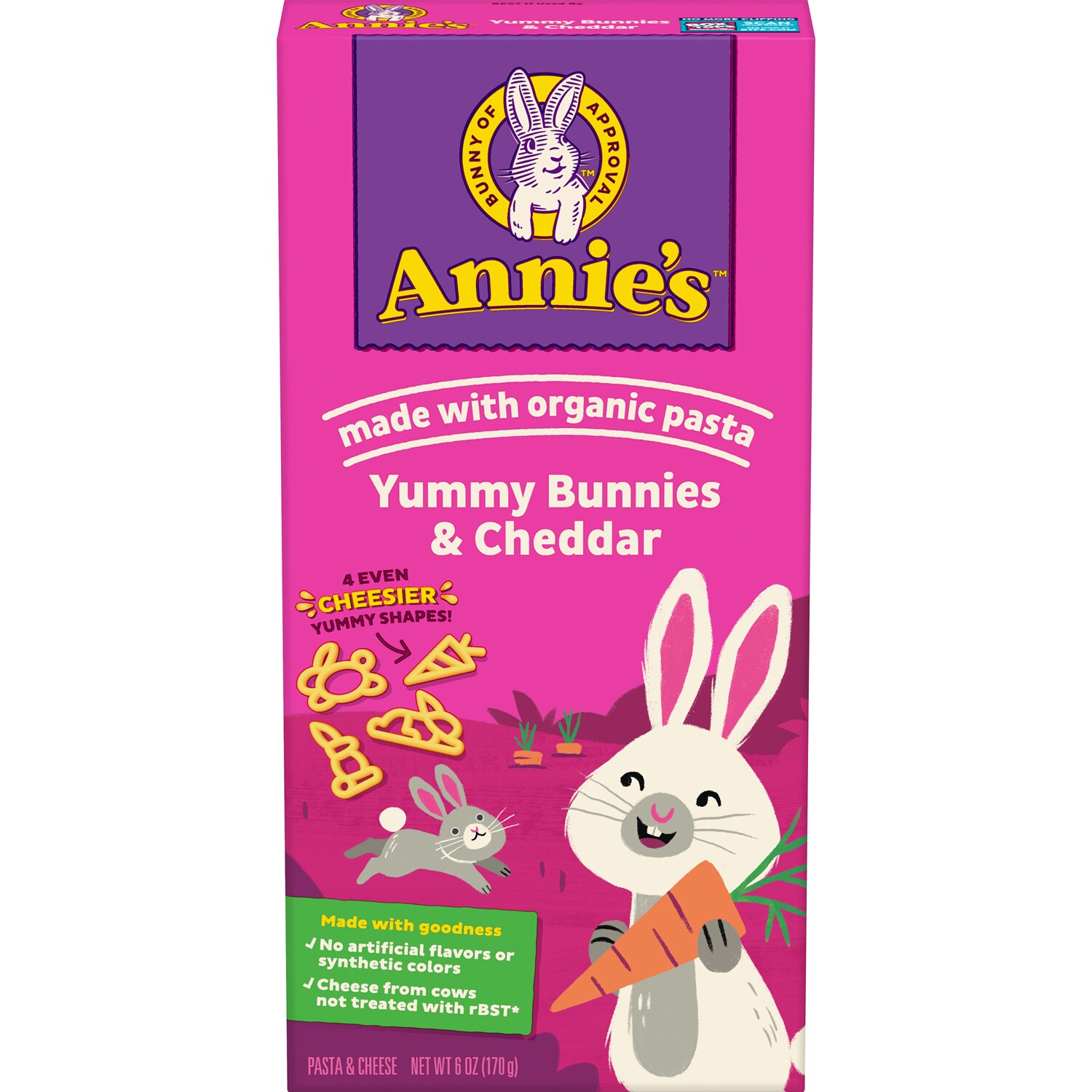 Annie's Pasta & Cheese, Yummy Bunnies & Cheddar