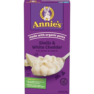 Annie's Macaroni & Cheese, Shells & White Cheddar