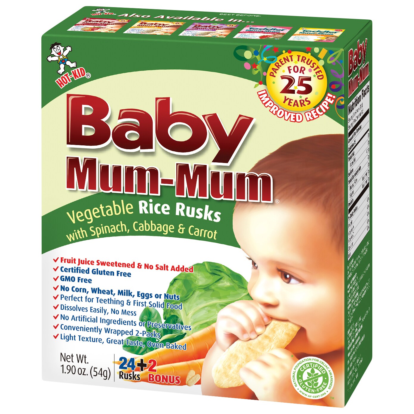Baby Mum-Mum Rice Rusks, Vegetable