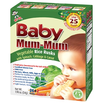 Baby Mum-Mum Rice Rusks, Vegetable