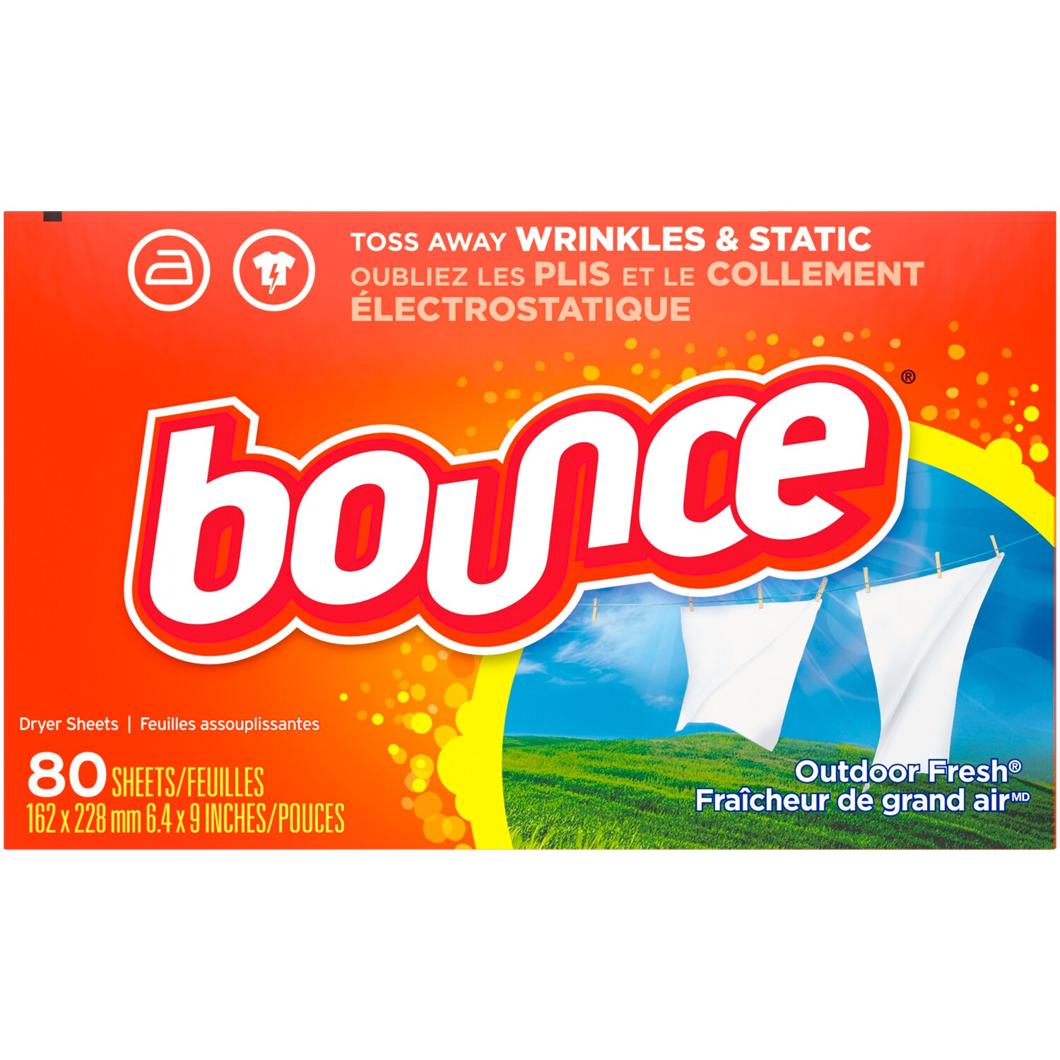 Bounce Fabric Softener Sheets, Outdoor Fresh