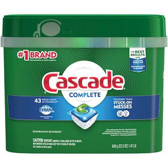 Cascade Complete ActionPacs Dishwasher Detergent, Fresh Scent