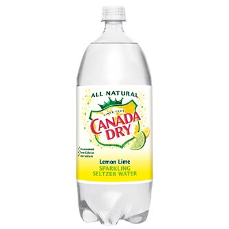 Canada Dry Sparkling Seltzer Water, Lemon Lime, Plastic Bottle