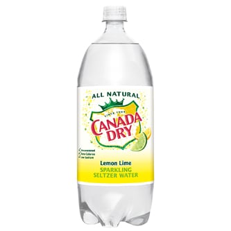 Canada Dry Sparkling Seltzer Water, Lemon Lime, Plastic Bottle