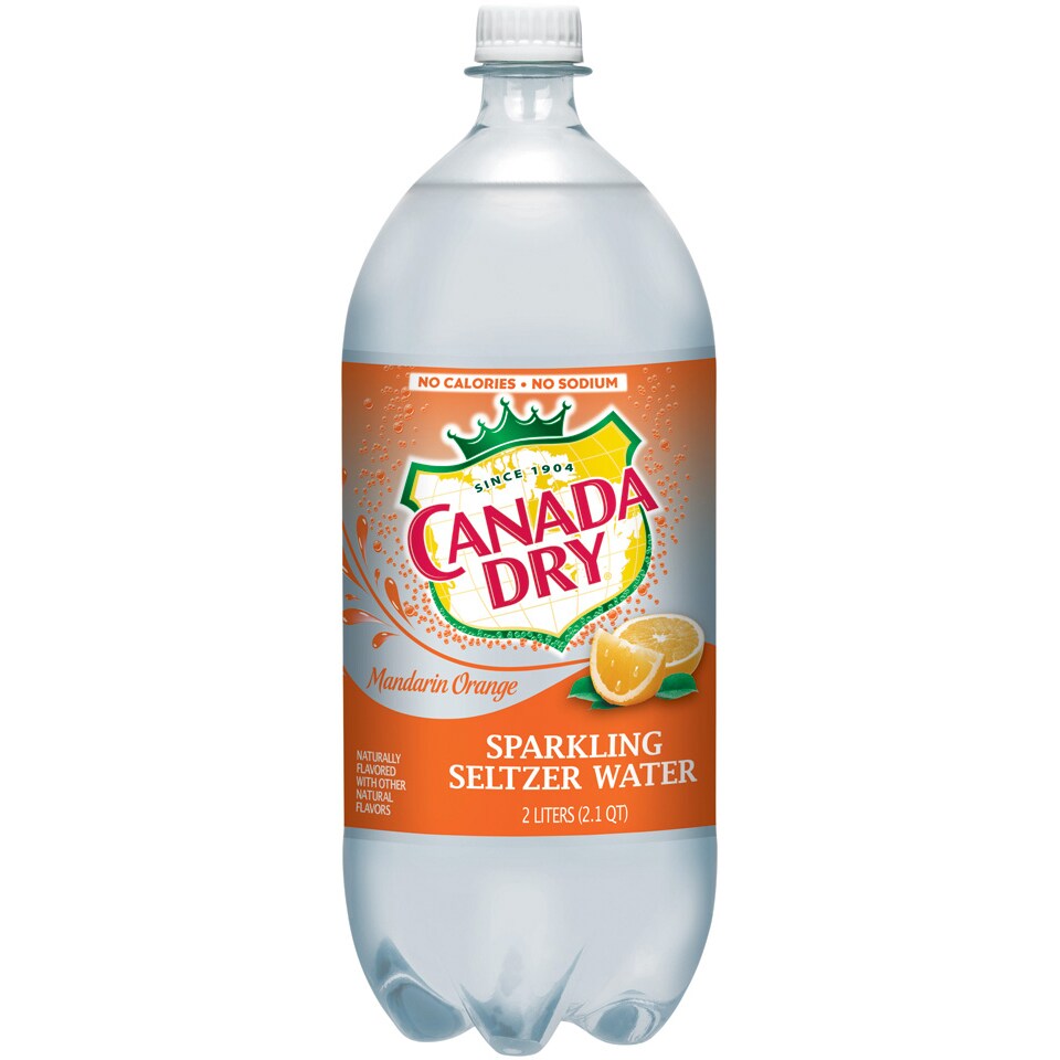 Canada Dry Sparkling Seltzer Water, Mandarin Orange, Plastic Bottle