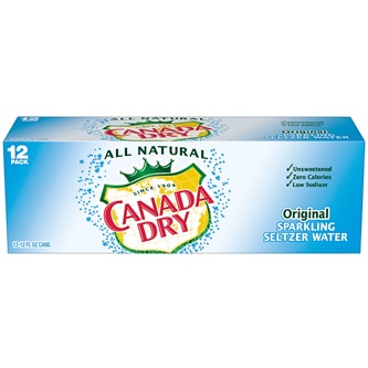 Canada Dry Sparkling Seltzer Water, Original, Cans