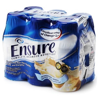 Ensure Shake, Homemade Vanilla, Plastic Bottles