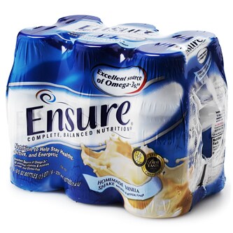 Ensure Shake, Homemade Vanilla, Plastic Bottles