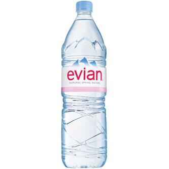 Evian Natural Spring Water, Plastic Bottle