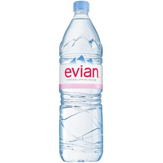 Evian Natural Spring Water, Plastic Bottle