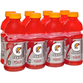 Gatorade G-Series Sports Drink, Fruit Punch, Plastic Bottles
