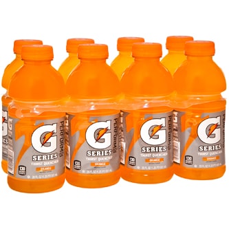 Gatorade G-Series Sports Drink, Orange, Plastic Bottles