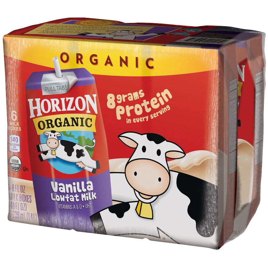 Horizon Organic Vanilla Organic Lowfat Milk, Boxes