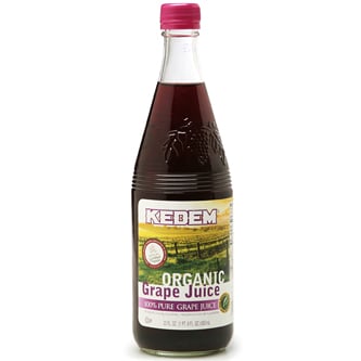Kedem Organic Grape Juice, Glass Bottle
