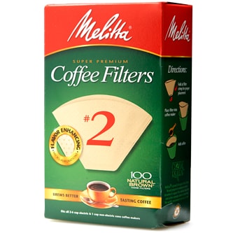 Melitta #2 Unbleached Cone Coffee Filters