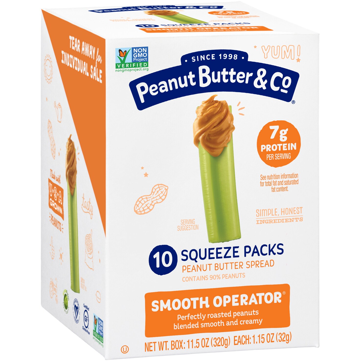 Peanut Butter & Co. Squeeze Packs, Smooth Operator