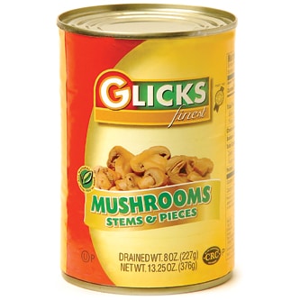 Glicks Finest Mushrooms, Stems and Pieces