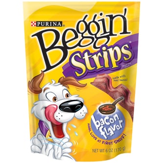 Purina Beggin' Strips Dog Snack, Bacon Flavor