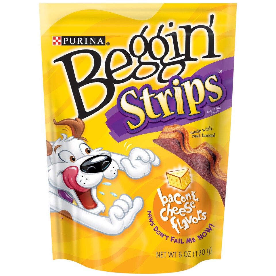 Purina Beggin' Strips Dog Snack, Bacon and Cheese Flavors