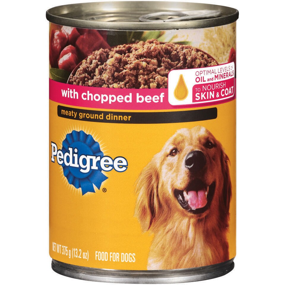 Pedigree Meaty Ground Dinner Wet Dog Food with Chunky Beef