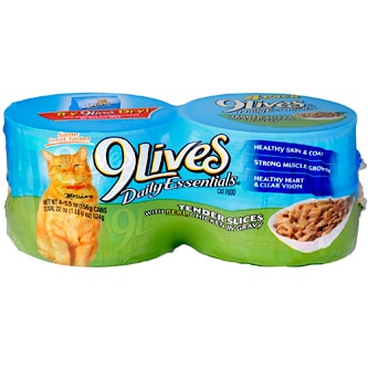 9Lives Wet Cat Food, Tender Slices with Real Chicken in Gravy
